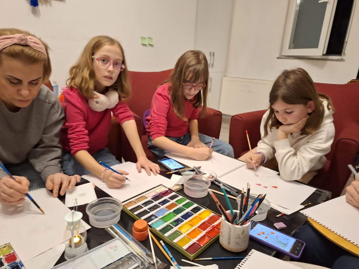 Child Painting at Atelier